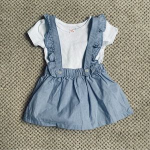 Carters seersucker skirtall matching outfit
